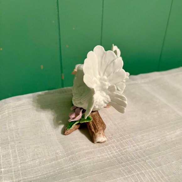 Vintage White Porcelain Birds Courting DOVES Figurine Homco Home Interiors #1453 - Picture 3 of 7